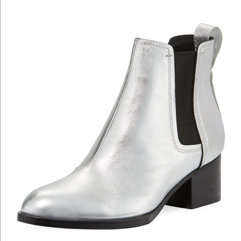 Rag & Bone Metallic Silver Booties